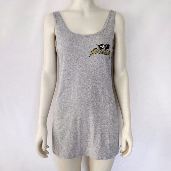 Bella Heather Gray Captain Hook Pinup Soft Lightweight Long Tank - Picture 3 of 10